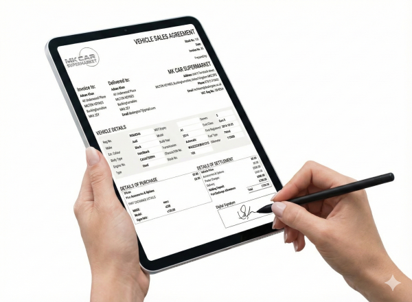 Digital E-Signing on Tablet